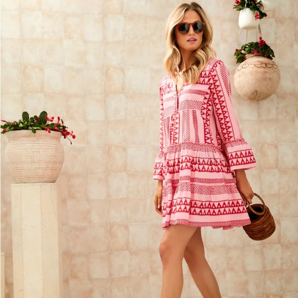 Tuckernuck Pomander Place Pink Salma Dress (XS)
